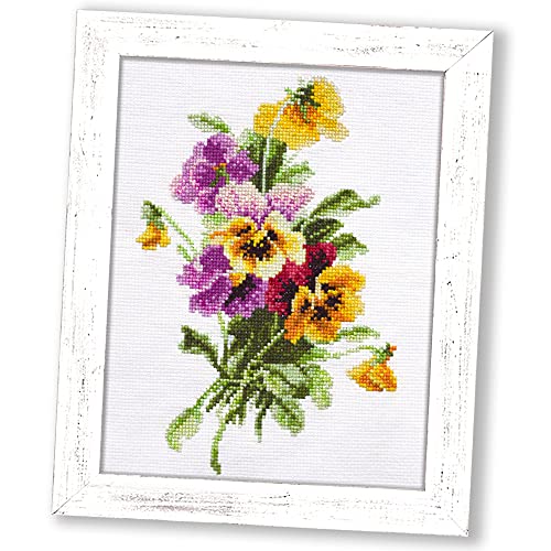 Povitrulya Cross Stitch Embroidery Kit 'Pansies' - color: Pansies