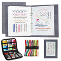 pzvdsog 2026 Upgraded Removable Stitch Book Kit with Extra Thick Threads, Needles Threader Thimble Sewing Tool, DIY Embroidery Stitch Bo-ok kit, 108 Pattern for DIY and Sew Enthusiast