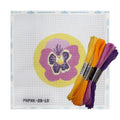 Howie's Needlepoint Flower Needlepoint Kits for Adults & Beginners, 18 Mesh Printed Needlepoint Canvas, Stamped Patterns Canvas Starter Kits(Violet Flower,5"x 5") - color: Violet Flower