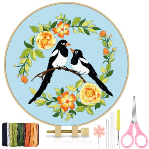 TINDTOP Embroidery Kit for Beginners Adult, Bird Embroidery Kit - color: Bird
