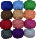 KCS Mercerized Pearl Cotton Thread Size 8 Crochet Needlework Embroidery Threads Ball (12, 12balls17) - color: 12balls17