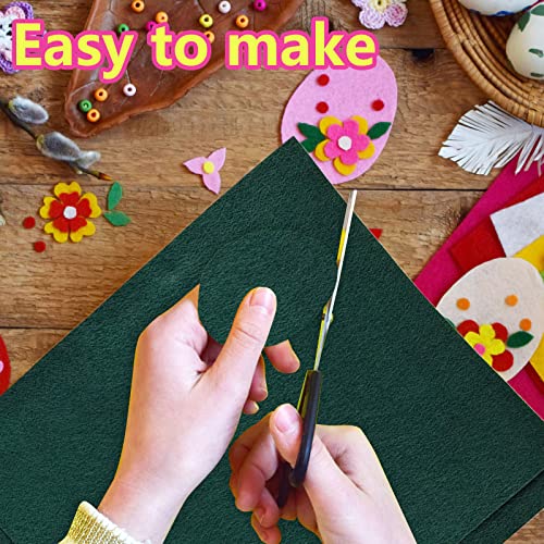 Jtnohx Color Felt Fabric Soft Felt Sheets for Crafts Dark Green 20Pcs 1.4mm - color: Dark Green