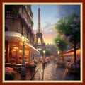 Artvxeay Cross Stitch Kits Stamped Full Range of Embroidery Starter Kits for Beginners Adults DIY 11CT Pre Printed Cross Stitch Kits - (Iron Tower Scenery 18x18 inch) - color: ColorArt42