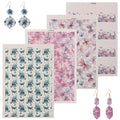 KABAKE Polymer Clay Transfer Paper 4 PCS Colorful Flowers Water Soluble Transfer Sheet for Earrings Jewelry Making - color: Watercolor Butterfly