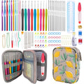 Weabetfu 102pcs Crochet Hooks Set Crochet Hook Kit with Case Ergonomic Crochet Needles for Arthritic Hands and Crochet Accessories Complete Crochet Set for Beginners & Experieced Crochet Lovers - color: Yellow