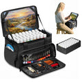 Magicfly Large Art Bag, Waterproof Acrylic Paint Storage with Drawing Easel - color: Black