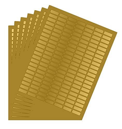 Royal Green Printable Rectangle Labels, 1 x 0.375 Inch - 1540 Pack - color: Gold, size: 1540
