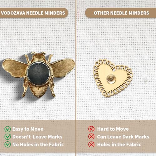 Needle Minder Magnet, Magnetic Needle Minder, Needle Minders Magnetic Cross Stitch Accessories, Magnetic Needle Holder, Life Tree, Butterfly, Cats, Owl, Heart (Bee) - size: Bee