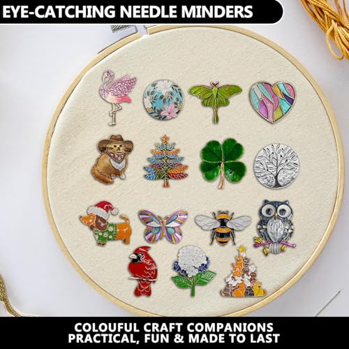 Magnetic Needle Minder Magnet Embroidery Accessories and Supplies Embroidery Needle Holder Cross Stitch Holder Needlework Supplies (White Hydrangea) - size: white hydrangea