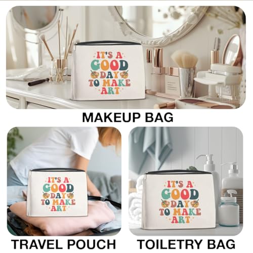 Art Gifts Makeup Bag for Women Artists Teacher Arts Lover Painter - color: Multicolor F
