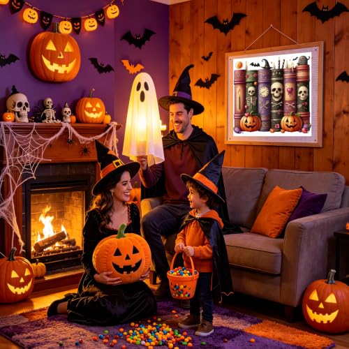 KYOQFVN Cross Stitch Stamped Kit for Beginner - Halloween Cross Stitch - Skull Counted Cross Stitch Kits Embroidery Kit Arts and Crafts for Beginners 13.7x13.7 inch - color: SZXWSJ-05