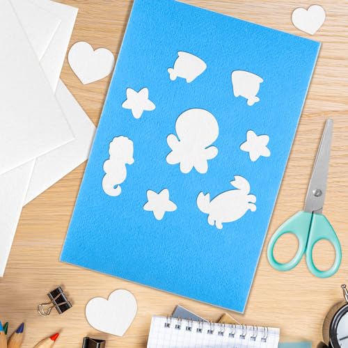 10PCS White Self Adhesive Felt Fabric Sheets Sticky Felt Sheets for Craft Supplies Art Home Making（8.3" x 11.8"/20 x 30cm） - color: White