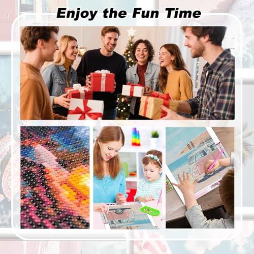 EIBEILI Diamond Art Kits for Adults-6P Pink Beach Diamond Painting Kits - color: DP03804