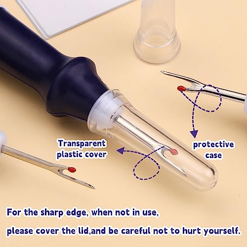 ZMAAGG Seam Ripper for Sewing, Ergonomic Grip Handle, 5 PCS Purple - color: Purple