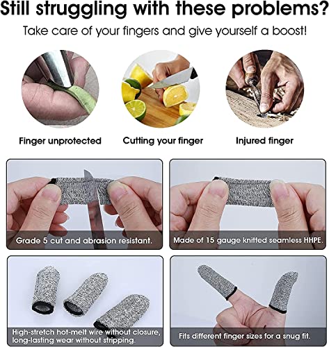 14Pcs Anti-Cut Finger Heavy Reusable Safety Protector Covers for Work - - size: cut finger cots (pack of 14)