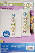 JANLYNN Stamped Cross Stitch Pillowcase Pair 20"X30", Peace Sign