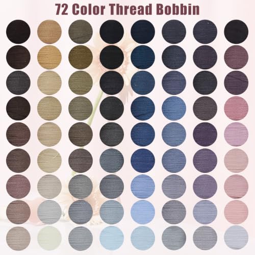 72 Pcs Pre-Wound Bobbins Sewing Thread 72 Colors (Morandi) - color: Morandi