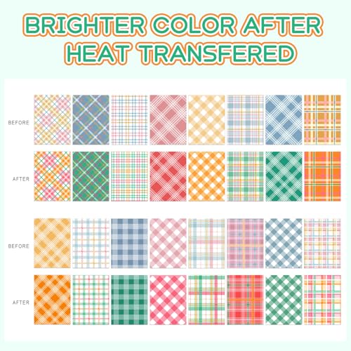 Summer Plaid Sublimation Ink Transfer 16 Sheets 12x10 Inches - color: Plaid-16