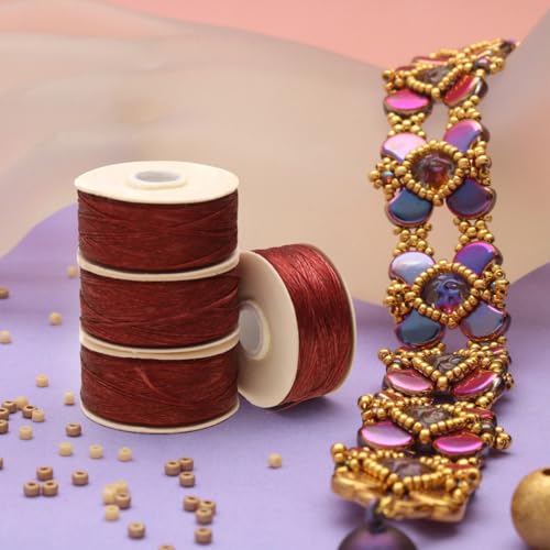 The Beadsmith Nymo Thread, Made of Nylon - size: Size D, 64 Yards, style: Red