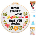 Haootadiy Beginner Embroidery Kit for Adults, Easy Cross Stitch Kit for Beginners and Adults, Full Embroidery Hoop Kit with Needles and Thread Included (Pattern 2) - color: Pattern 2