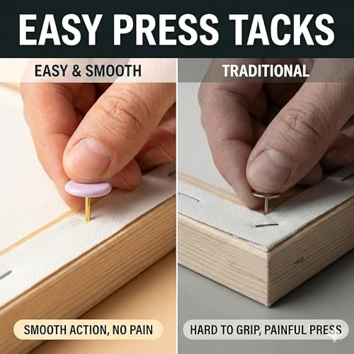Qarrazwyi Needlepoint Stretcher Bars Kit, 24 Pcs Wooden Stretcher Bars for Needlework, 6 Sizes for Cross Stitch & Embroidery Canvas, 100 Tacks, Keeps Canvas Flat, Storage Bag