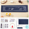 FREEBLOSS DIY Sashiko Kit Tea Mat for Beginners - Embroidery Kit for Adults With Thread and Needles - Hand Sewing and Embroidery Supplies