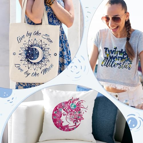 Tintnut Starry Night Van Gogh HTV Vinyl,9 Sheets 12×10in Iron on Vinyl - color: Tie-dye color