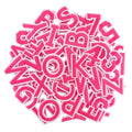 72 Pcs Iron On Letters & Numbers Patches for Tote Bags Hats Clothing Pink - color: Pink, size: Letters & Numbers