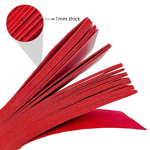 Jtnohx Self Adhesive Felt Sheets Adhesive Backed Felt Fabric Red 33Pcs - color: Red