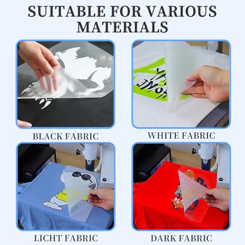 13x19 Inch 5 Sheets DTF Transfer Film Pretreat Sheets, PET Heat Transfer Paper for Inkjet Printer Direct Print on T shirts Textile - size: 13"x19" 5 Sheets
