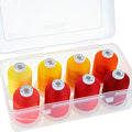 New brothread 100% Mercerized Cotton Threads with Box - 8xSunrise - color: 8 X Sunrise(Yellows+Reds)