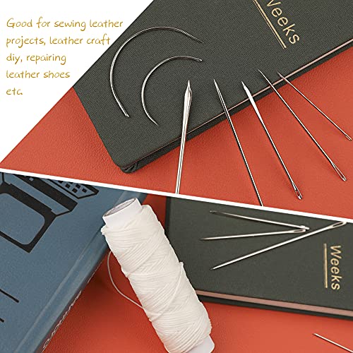 Waxed Thread, Upholstery Needle and Thread 32 Yards Cream - color: Cream, size: 32Yard