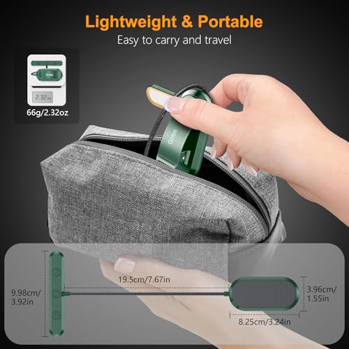 Gritin Rechargeable Book Light for Reading in Bed with 19 LED - color: Dark Green