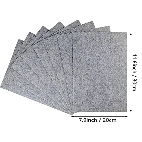 Jtnohx Stiff Felt, 2mm Thick Felt Sheets for Crafts, 8"x12" Hard Felt Fabric Squares 8Pcs for DIY Projects (Grey Color) - color: Grey