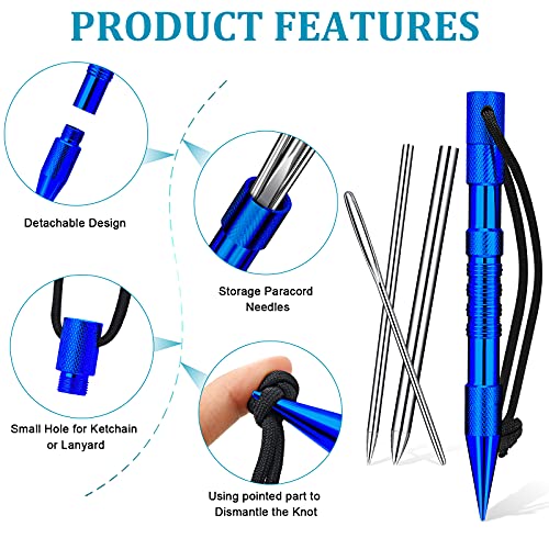Ferraycle 12 Pcs Paracord FID Knotters Tool Set Stainless Steel, Dark Blue - style: Dark Blue