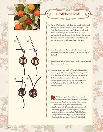 The Art of Elegant Hand Embroidery: Embellishment and Applique (Landauer) Hardcover Spiral Binding with included DVD of 124 Printable Patterns