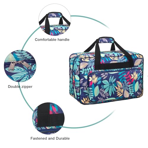 Sewing Machine Carrying Case, Sewing Machine Carrying Case Tote Bag, Universal Tote Storage Bag with Pockets and Handles, Suitable for Most Standard Singer, Janome (Light Blue) - color: Light Blue