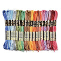 18 Skeins Embroidery Thread Floss 0.5 mm Friendship Bracelet String Making 6 Ply Polyester Cross Stitch Kit Supplies 18 Color 8.75 Yards(8m)/Skein - color: 18 Skeins, Color C