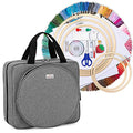 LoDrid Embroidery Kit, Embroidery Project Bag with Embroidery Kit, Gray - color: Gray