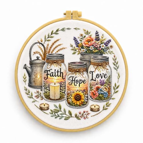 Inspirational Embroidery Kit for Beginners,Sewing Kit for Adults - color: Embroidery Kits-0621-16