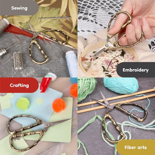 JubileeYarn Bamboo Stalk Embroidery Craft Scissors - Small - 1 Pair - color: Small