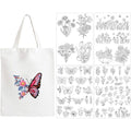 Water Soluble Embroidery Patterns, Stick and Stitch Paper for Sewing - style: butterfly 1307