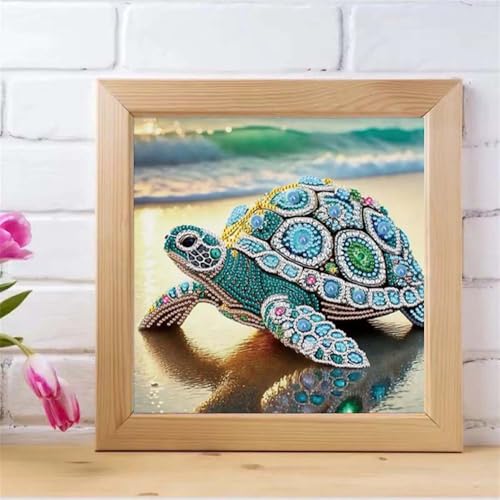 6 Pack Sea Turtle Special Shape Diamond Art Kits For Adults,Seahorse Octopus 5D Diamond Art Painting Kits for Beginner,DIY Crystal Rhinestones Painting Crafts Kits for Home Wall Decor 11.8 X 11.8inch - color: XJ6001-XJ607