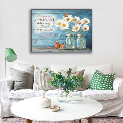 WUSARPLY Daisy Stamped Cross Stitch Kits for Beginners Adults - color: J153