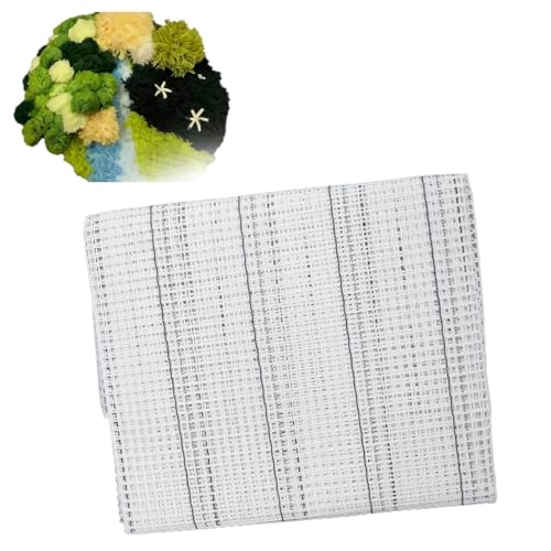 HERCHR Blank Rug Hooking Mesh Canvas Sheet, Woven Rugs Carpet Making Canvas Mesh Fabric Blank Rug Hooking Braiding Tool Latch Hook Cotton Canvas Sheet for Embroidery Crafts Decoration, 19.7x59 in - color: 50*150cm