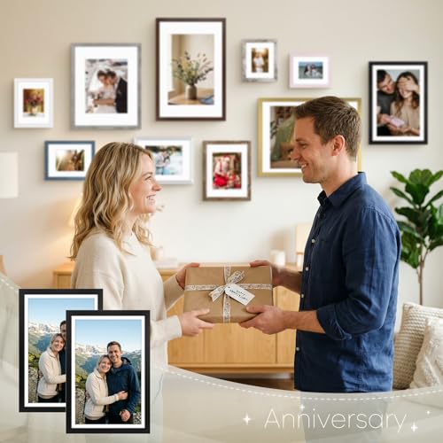 Golden State Art 12x18 Black Picture Frame Mat for 11x17 Real Glass - color: Black, size: 12x18