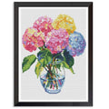 VIGEGU Hydrangea Stamped Cross Stitch Kits for Adults Beginners 12x16 inch - color: Hydrangea Cross Stitch Kits