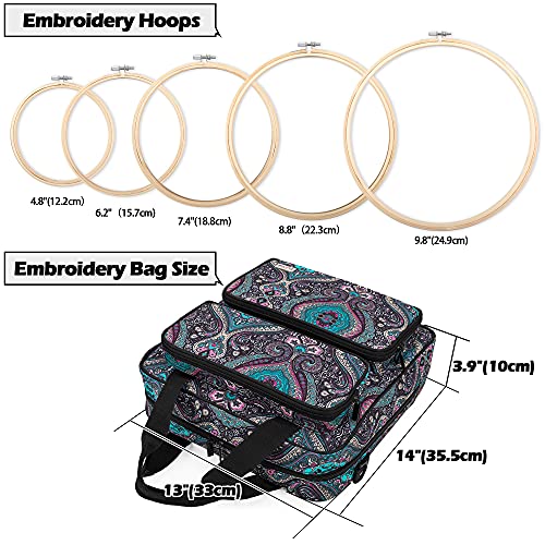 LoDrid Embroidery Starter Kit, Cross Stitch Kits Tools with Case, Totem