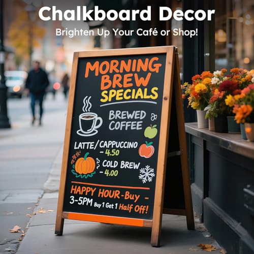 KERIFI Liquid Chalk Markers Fine Tip 1.0 mm, 36 Colors Wet Erase Makers for Chalkboard Calendar, Erasable Chalk Pens for Blackboard, Bistro Menu, Wedding Signs, Glass Window Decor, 45 Labels Included - color: 36 Colors