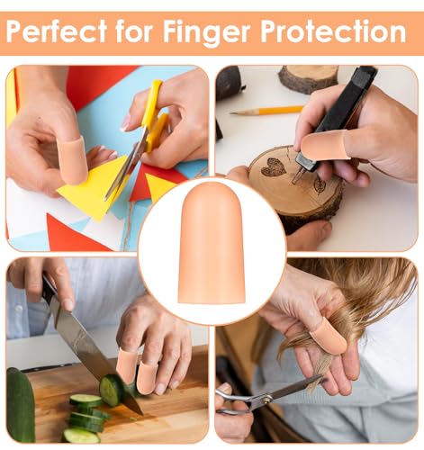 Thumb Protector, 20 Pcs Rubber Thumb Protector for Wounds (Skin Color)